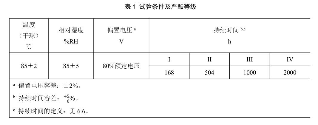 試驗條件及嚴酷等級